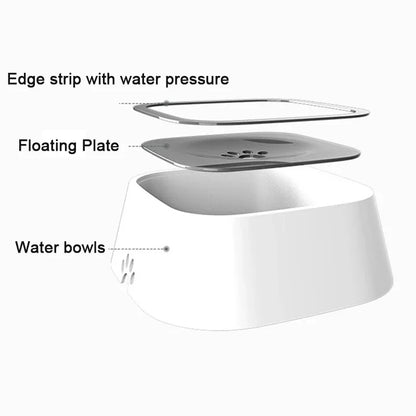 Newdrinkbak-water and drinking water bowl, floating, non-wetting mouth, for dog, without spill