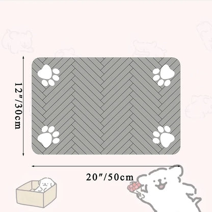 Pet Feeding Dropshipping Pet Placemat for Food and Water Bowl, with Waterproof Rubber Backing, Quick Dry Water Mat for Dog Cat