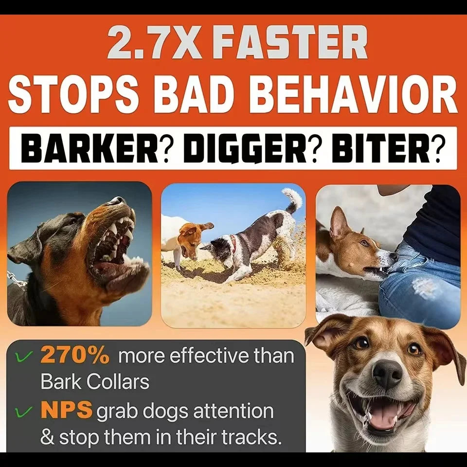 Pet Dog Repeller Ultrasonic Dog Training Device Rechargeable Anti Dog Bark Stop Barking Deterrent Device With LED Flashlight