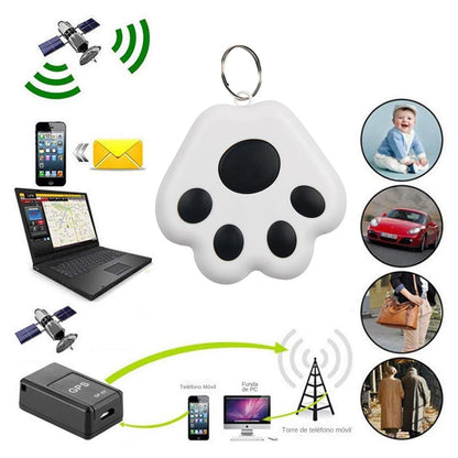 Dog Paw Shape GPS Tracker Anti-Lost Alarm Wireless Bluetooth Locator Tracer For Pets Cat Kids bag Wallet Key Collar Accessories