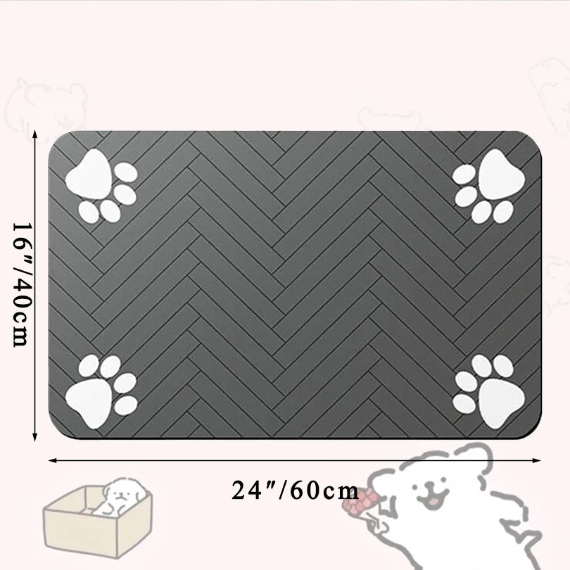 Pet Feeding Dropshipping Pet Placemat for Food and Water Bowl, with Waterproof Rubber Backing, Quick Dry Water Mat for Dog Cat
